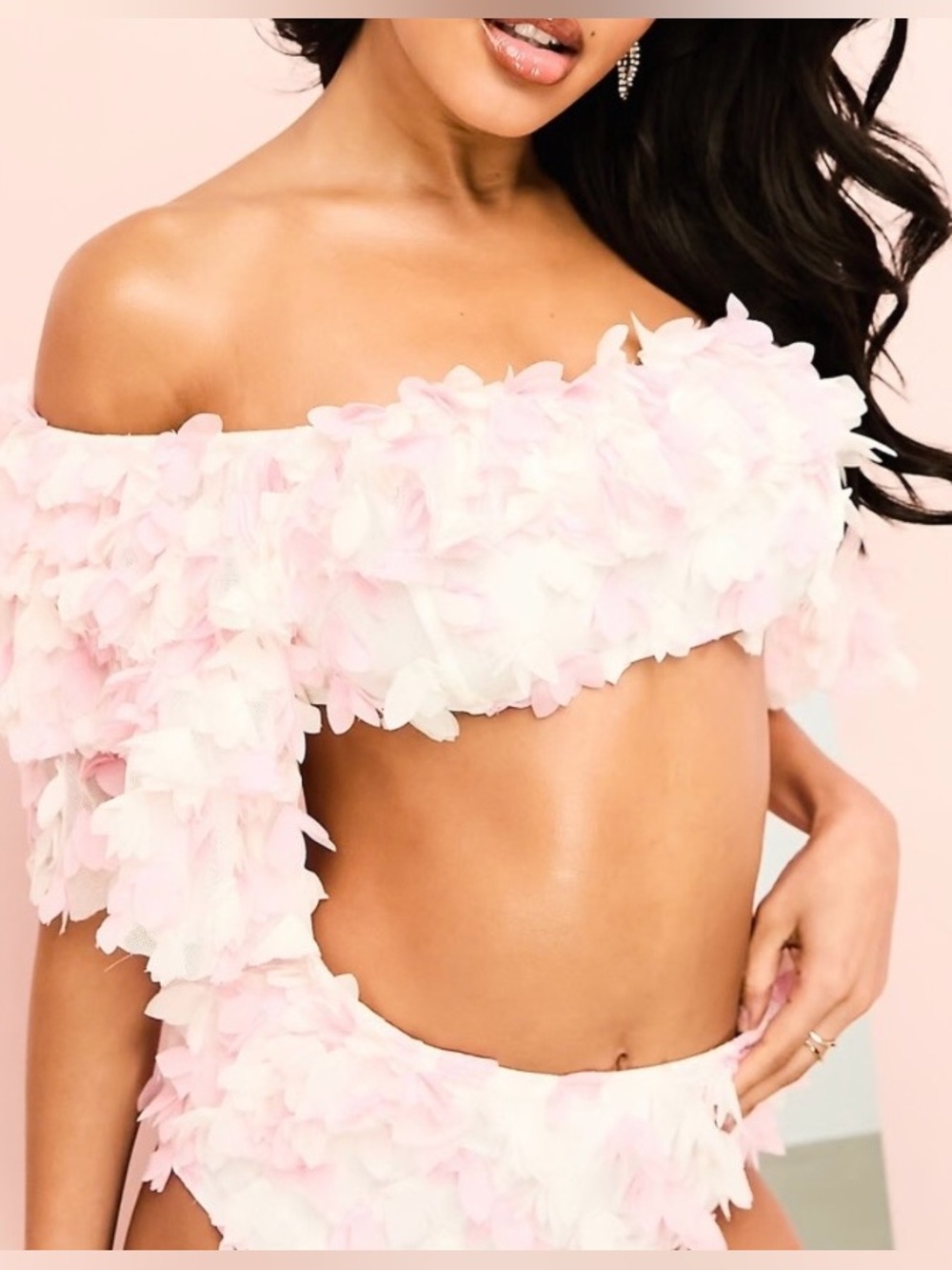 ASOS LUXE 3D floral bikini top - 6
